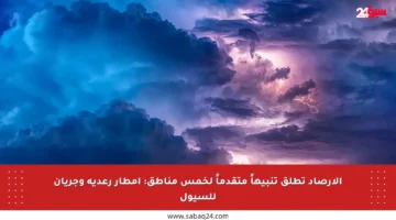 الأرصاد تطلق تنبيهاً متقدماً لخمس مناطق: أمطار رعدية وجريان للسيول